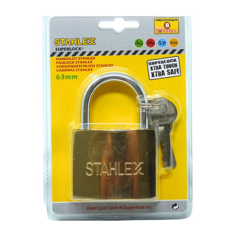 63mm Padlock - Heavy Duty & Secure Lock Ideal for