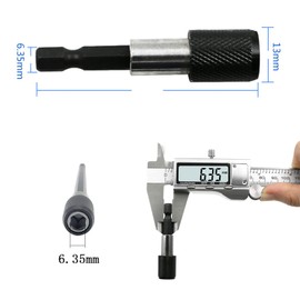 TUAKIMCE 6 pieces 60 mm quick-change bit holder, magnetic 1/4 inch hex shank for cordless screwdriver, drill, screwdriver, wind screw, impact wrench