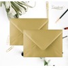 50 Pack C7/A7 Gold Envelopes 81mm x 111mm Gummed Metallic