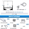 Muzata 10Pack 3.3FT/1M LED Strip Channel with Hanging Wire Spotless
