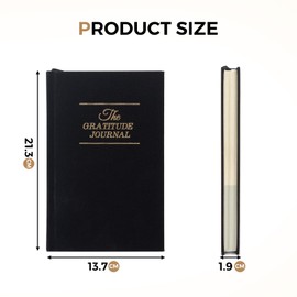 KINGTLE Daily Gratitude Journal with Simple Guided Format, Undated Journal for Recording Goodness, Happiness, Gratitude and Reflection (Black)