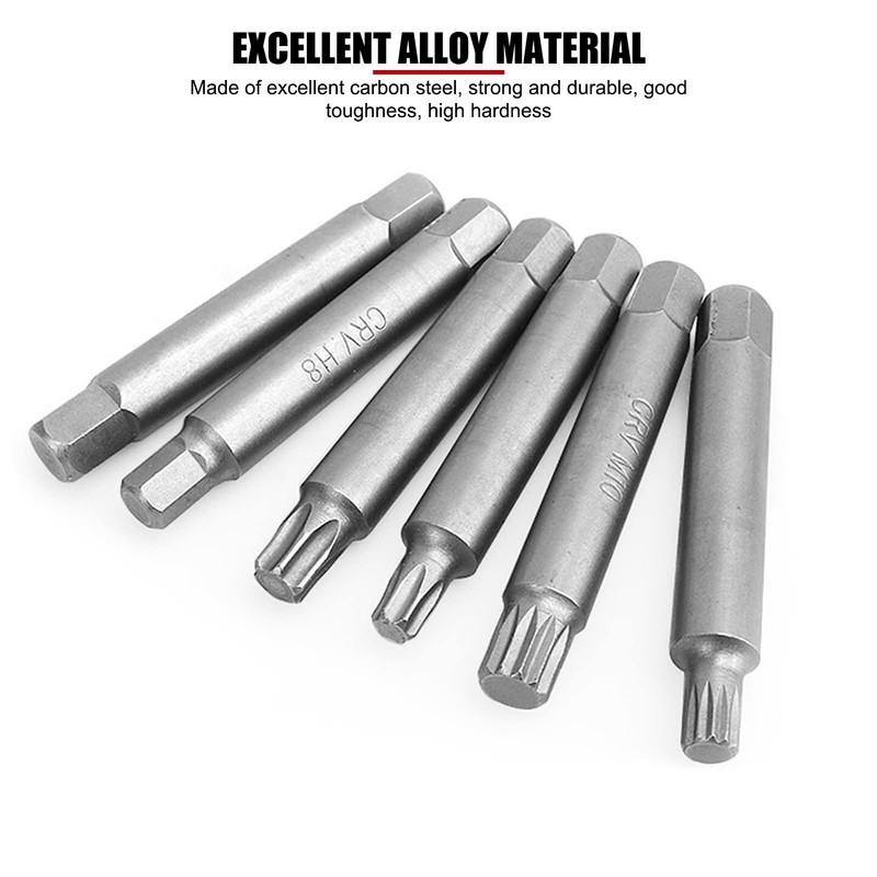 EVTSCAN 13pcs Alternator Freewheel Pulley Removal Tool Kit, Heat-Treated Carbon