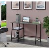 Convenience Concepts Designs2Go Trestle Wood Metal Desk, Weathered Gray/Black