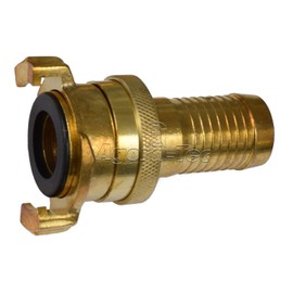 Agora-Tec Brass Quick Coupling with 1 Inch (25.4 mm) Hose Nozzle with Lock Nut for 1 Inch Garden Hose Coupling with Quick Release