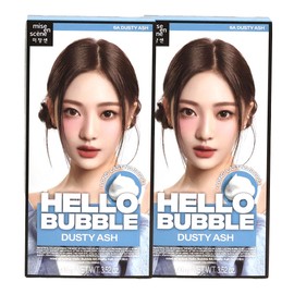 Mise-en-scène New Hello Bubble Hair Dye 6A Dusty Ash x2 / 미쟝센 뉴 헬로버블 염색약 6A 더스티애쉬 x2개