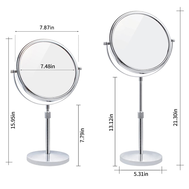 Nicesail 19 Inch Tall Makeup Mirror with 10X Magnification, Make