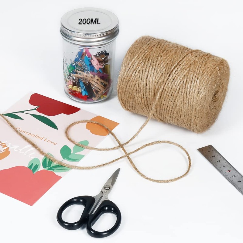 tenn well 3mm Jute Garden String, 200m Long Natural Jute