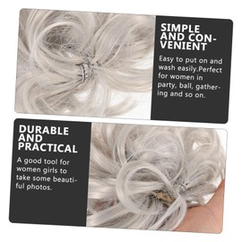 Baluue Style Hair Bun Extension Wig Bun Tail Hair Extension Wave Curly Fashion for Women for Party Ball Gathering