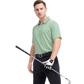 Golf Shirts for Men Dry Fit Moisture Wicking Casual Sport Short Sleeve Mens Golf Polo Shirts