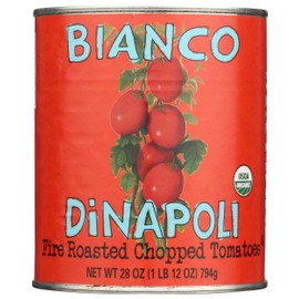 BIANCO DINAPOLI Organic Fire Roasted Chopped Tomatoes, 28 OZ