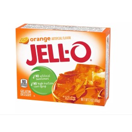 Jell-O Orange Gelatin Dessert Mix, 3 oz Box