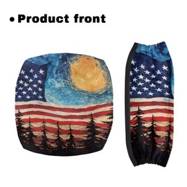 LedBack Walker Seat Cover American Flag Oil Painting Walkers Accessories for Seniors with Seat Covers Universal Rollator Walker Seat and Backrest Covers Rollator Seat Cover