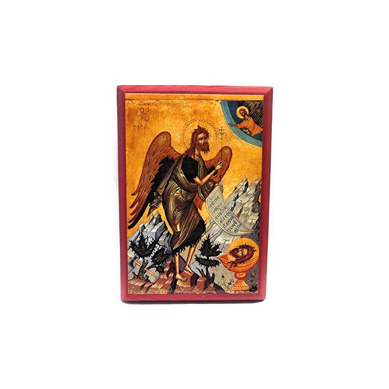 Wooden Orthodox Christian Icon Saint John The Baptist and Forerunner