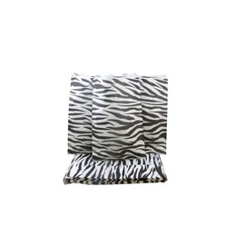 CuteBox Zebra Flat Paper Gift Bags 100 pcs (5" x 7") for Merchandise, Crafts, Party Favors, Tradeshows, Retail, Showcases, Display, Holidays, Animal Themes, Arts and Crafts
