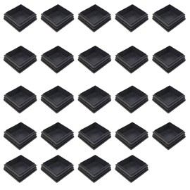 50 * 50mm Square Plastic Plugs,Square Plastic End Caps in 24pcs,Chair Leg Pipe Tube Insert Blanking Cover,End Cover Caps for Furniture,Tables,Chairs