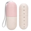Mingzhe Pills Organizer Weekly Capsule Shape Case Portable 7 Day