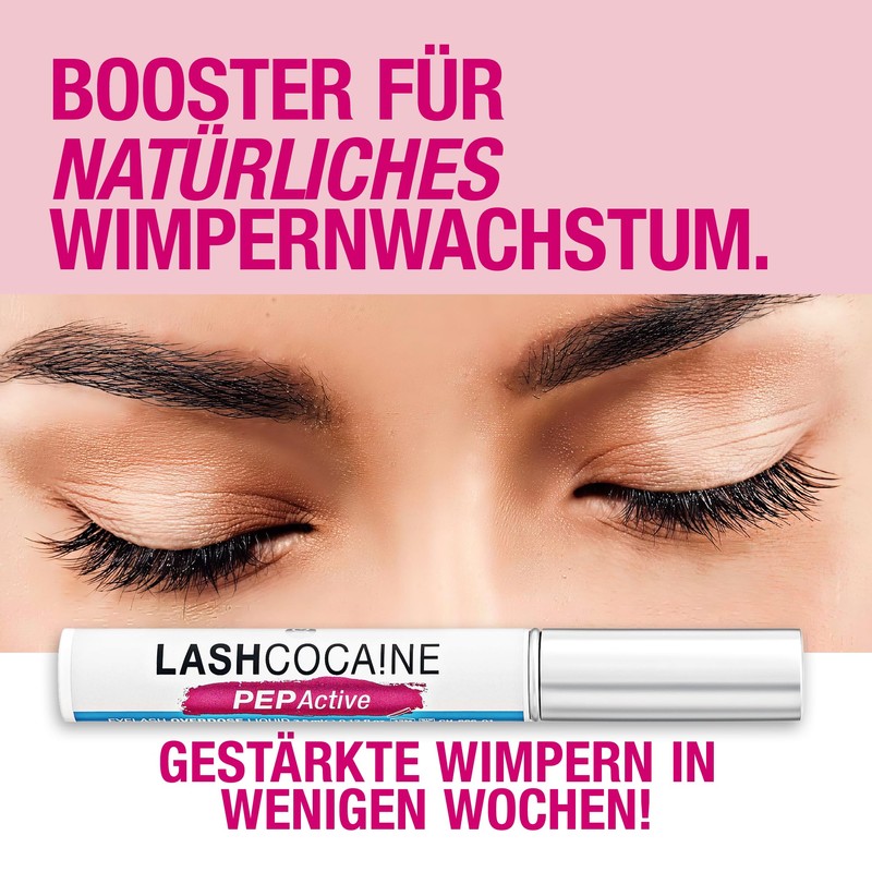 LASHCOCAINE PEP ACTIVE - Eyelash Serum without Hormones - Protects