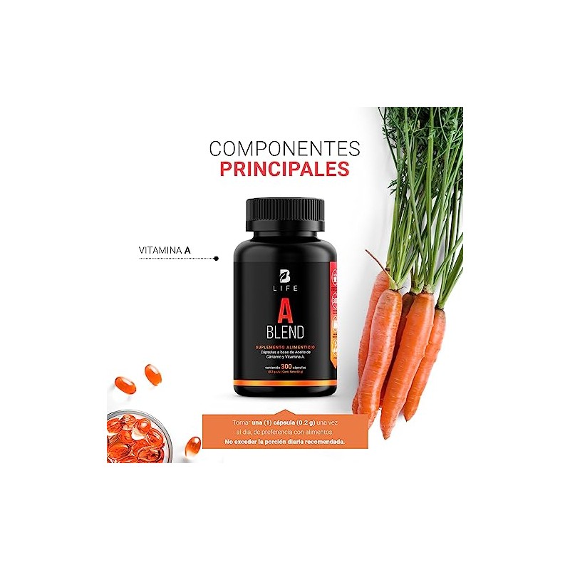 B Life Vitamina A con 300 Cápsulas Blandas