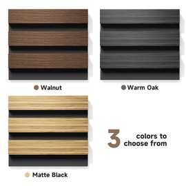 INMOZATA Wood Slat Acoustic Panels Color Samples Pack - Premium Wood Panels for Wall Decor - Interior Sound Proofing and 3D Wall Panels