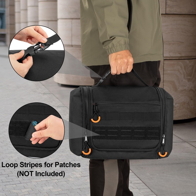 Prokva Tactical Toiletry Travel Bag for Men, Hanging Dopp Kit