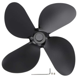 Aqur2020 Fan Blade for Stove, 4 Blades Fireplace Fan Blade Stove Fan Blades Replacement Parts Home Stove Accessories(1#)
