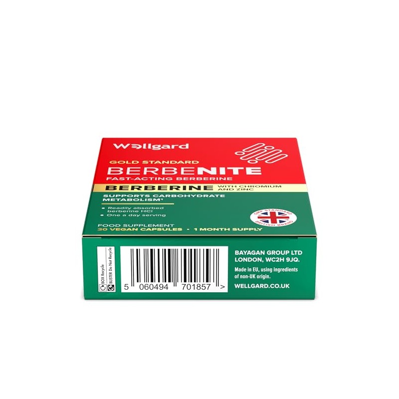 Wellgard Berbenite for Metabolic Support - Highly Bioavailable Berberine with
