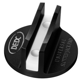 DEDC Universal Aluminum Grooved Magnetic Jack Pad Black 1 Pc, Jacking Puck Pinch Weld Frame Rail Adapter, Jack Accessories for Mechanics