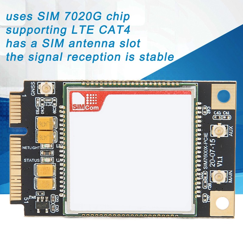 AXP192 Chip Stable Reliable PCIE Module with GPS Antenna for
