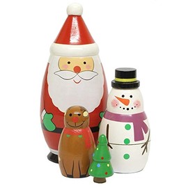 Wooden Nesting Christmas Set