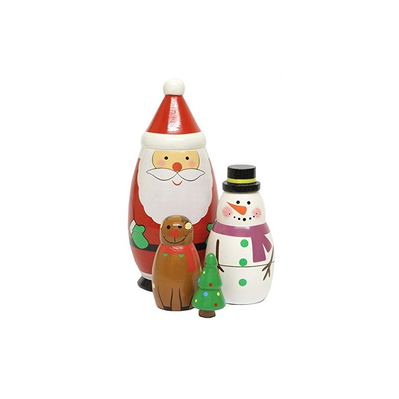 Wooden Nesting Christmas Set