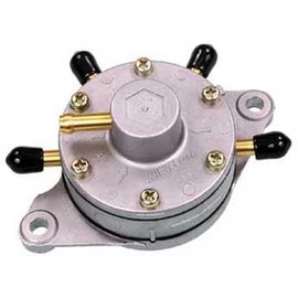 Mikuni This fuel pump has 3 outlets, is round style, mounting isflush, and the flow rate is 35 liters/hr.