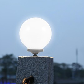 Toddmomy 1 Set Acrylic Lamp Post Globe Post Mount Globe Light Fixture Pole Post Lamp with Base for Outdoor Garden Light 30x25cm