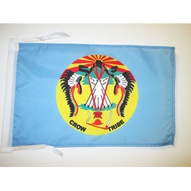 AZ FLAG Crow Nation Flag 18'' x 12'' Cords - Crow Tribe of Montana - Apsáalooke Small Flags 30 x 45cm - Banner 18x12 in