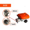 Demasion is 26mm 7 teeth Chain Saw Gearbox Fits for