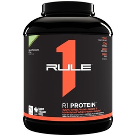Rule 1 Proteins Rule One Proteins R1 Protein - 25g Fast-Acting, Super-Pure 100% Isolate and Hydrolysate Protein Powder with 6g BCAAs (5 Pounds*, Mint Chocolate Chip)