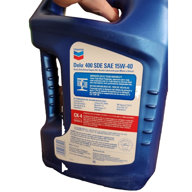 Chevron Delo 400 SDE SAE 15W-40,HEAVY DUTY DIESEL ENGINE OIL