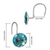 EleCharm 12 Pcs Bling Rhinestones Shower Curtain Hooks Bathroom Rolling