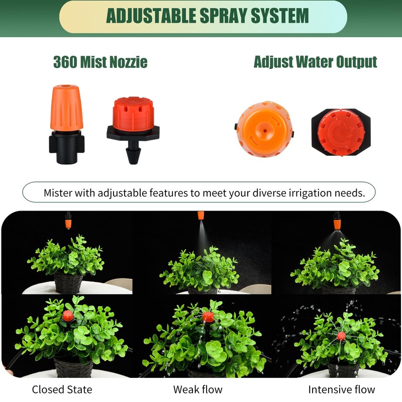300Pcs Drip Irrigation Fittings Kit for 1/4" Tubing, Drip Line