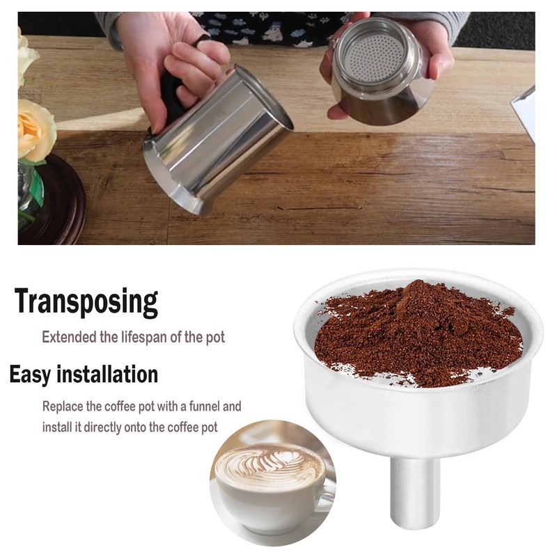 Moka Pot Funnel Replacement 1-Cup Fits for Mocha Coffee Maker,Coffee