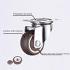 1/1.25/1.5/2 Inch Furniture Casters Wheels Rubber Swivel Castor Trolley Caster