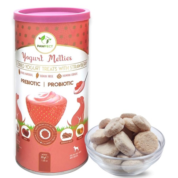 Strawberry Yogurt Melties Prebiotics and Probiotics for Dog | Promotes