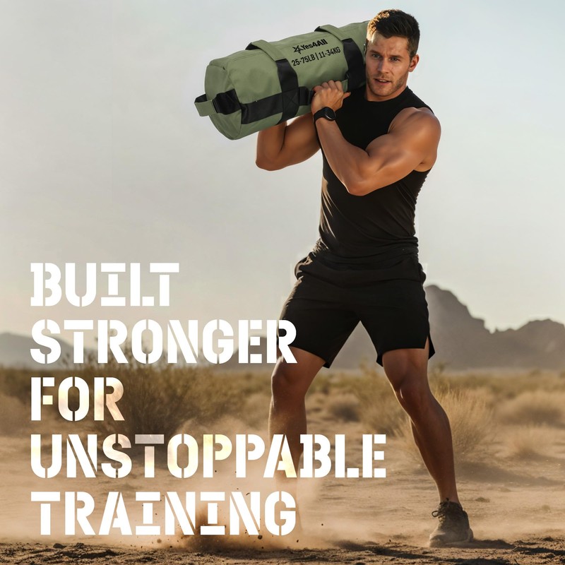 Yes4All Sandbags for Working Out, Unfilled Adjustable Sand Bags for