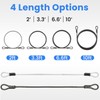 1/8" (3mm) Travel Security Cable Lock, 7×7 Braided Steel Wire