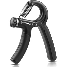 Hand Grip Strengthener Workout Kit, Forearm Grip Adjustable Resistance Hand Gripper, Finger Stretcher, Grip Ring & Stress Relief Grip Ball for Athletes