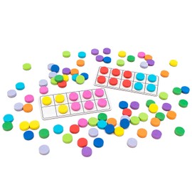 Junior Learning Ten Frames Rainbow Set,Multi,1.96 H x 5.91 L x 7.8 W,JL614