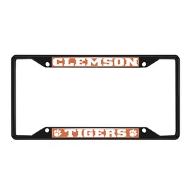 FANMATS 31247 Clemson Tigers Metal License Plate Frame Black Finish