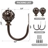 KAMANINA Decorative Curtain Drapery Holdbacks, Curtain Tiebacks Hooks with Screws