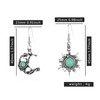 Vavhoo Boho Opal Sun and Moon Drop Dangle Earrings Moonstone