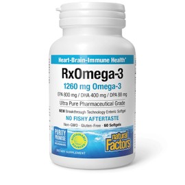 Natural Factors Rxomega-3 Factors Softgels 1260mg, 60-Count
