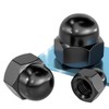 20Pcs Black Stainless Steel Cap Nuts,Nut Caps,Hex Cap Nuts,Dome Hex